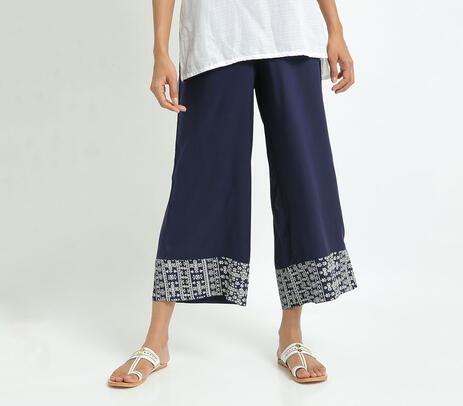 Mid-rise palazzo pants