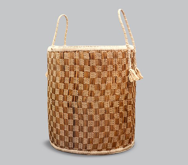 Banana fiber handwoven laundry basket