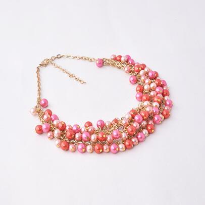 Pearls pink necklace