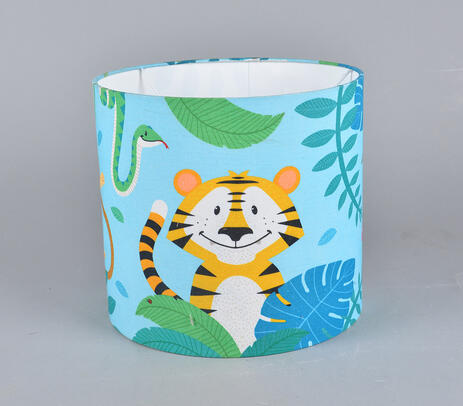 Handmade velvet tiger lampshade