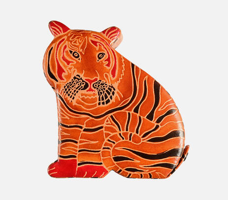Tiger motif coin bank