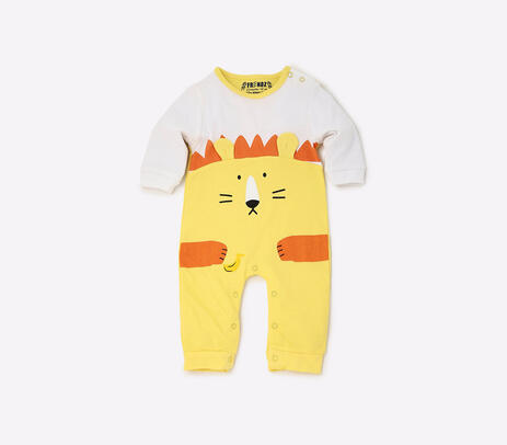 Tiger applique romper for boys