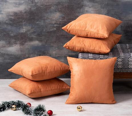 Faux suede cushion covers