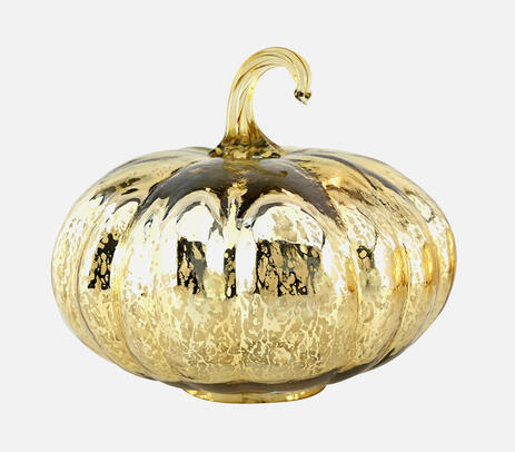 Blown glass tabletop decorative pumpkin