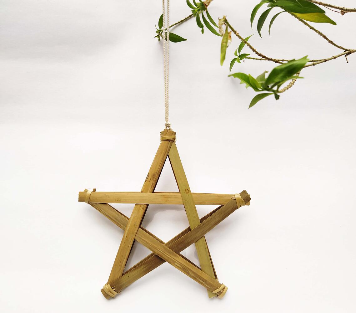 Handmade bamboo decorative star