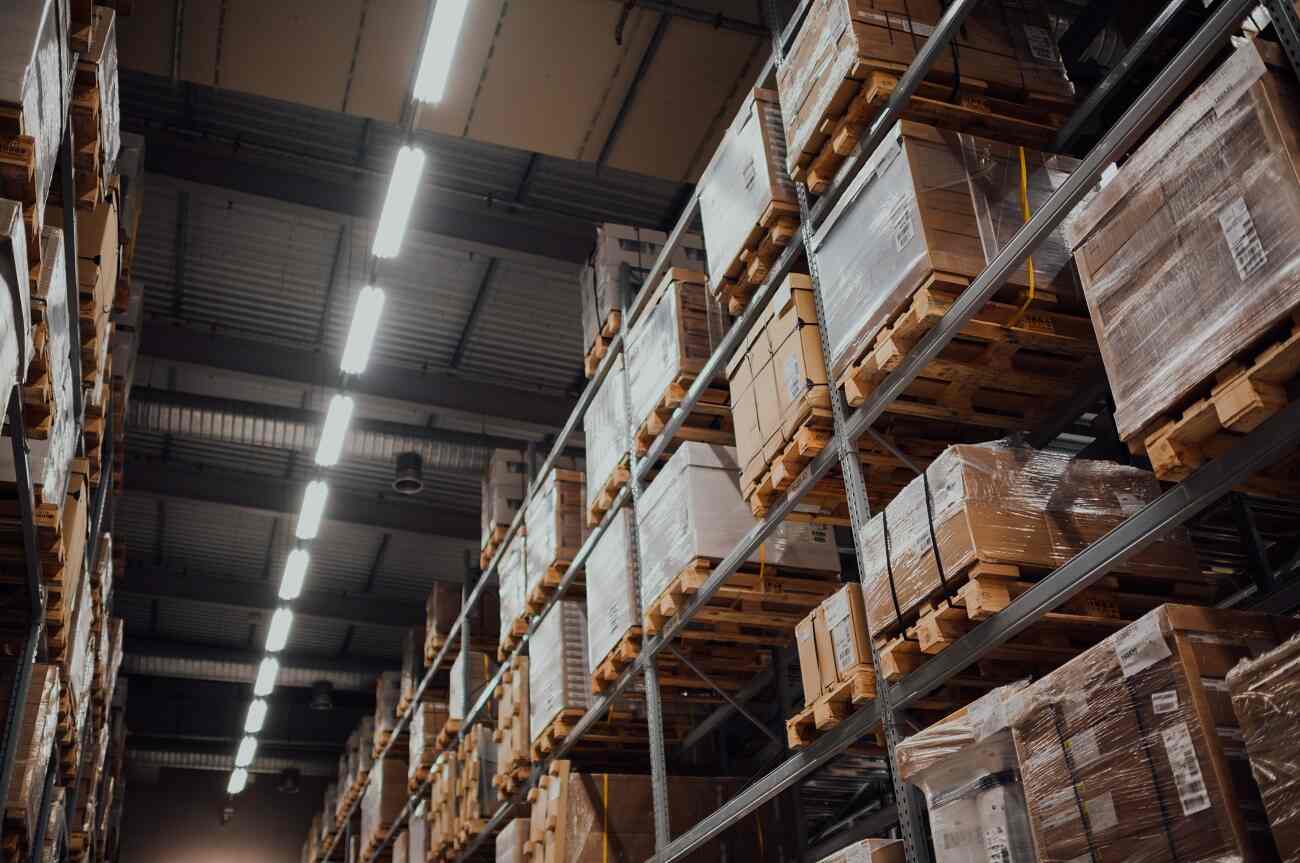 Warehouse with stock