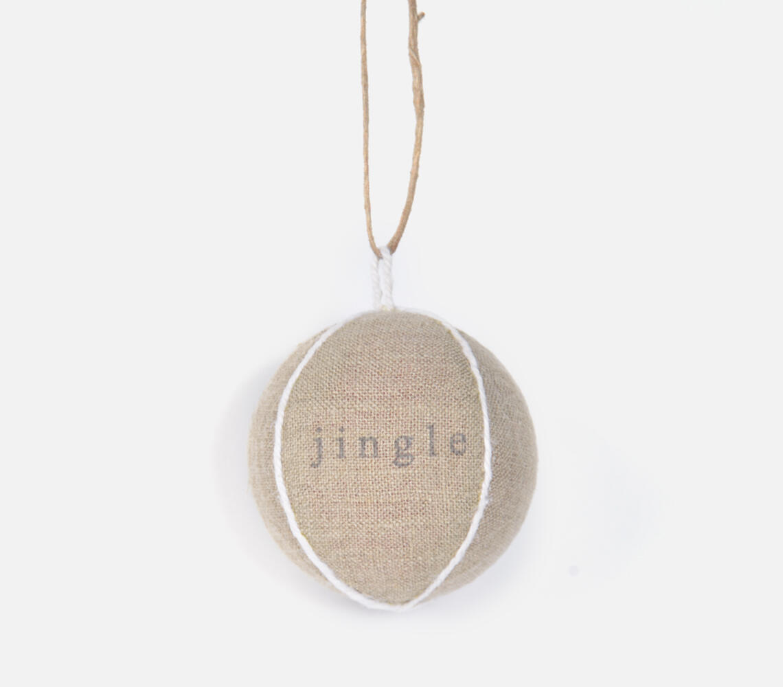 'jingle' linen ball hanging decor