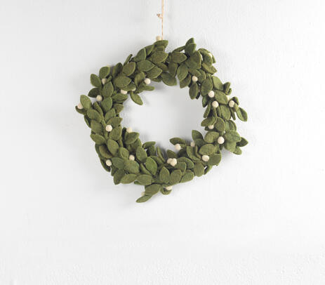 Handmade felt christmas wreath