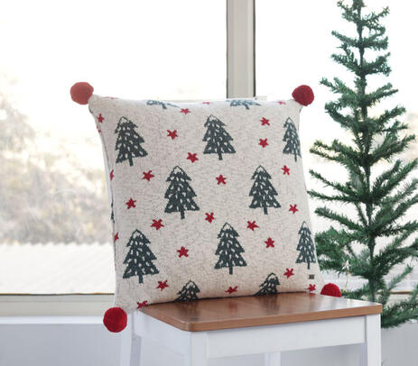 Knitted christmas delight cushion cover