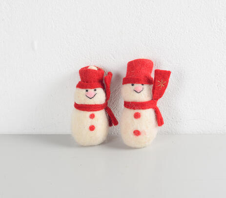 Christmas snowman felt ornaments