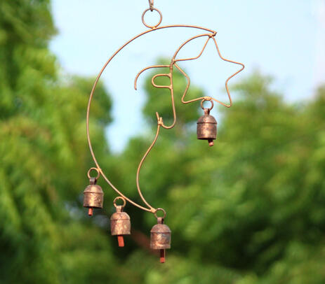 Moon & star wind chime