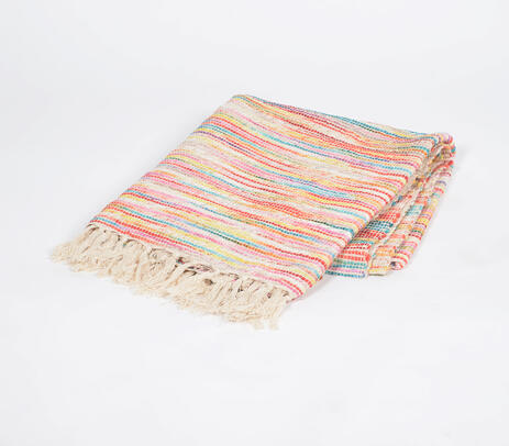 Bohemian handcrafted cotton throw