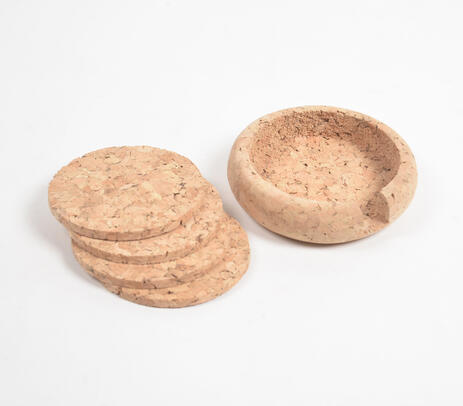 Eco-friendly round cork coasters