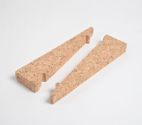 Solid cork laptop stand sticks