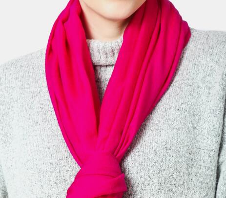 Handwoven cashmere pink scarf wrap