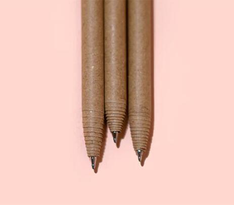Recycled paper plantable pens