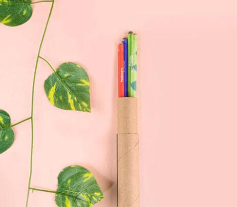 Recycled paper plantable pencils