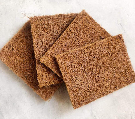 Handmade coconut coir scouring pads