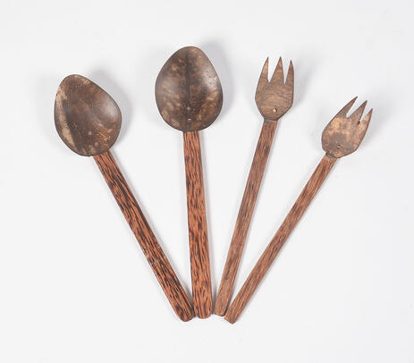 Eco-friendly coconut shell cutlery