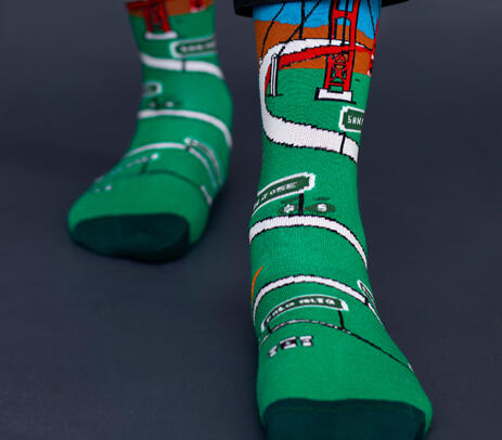 Premium combed cotton green socks