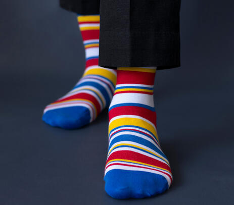 Premium combed cotton striped socks