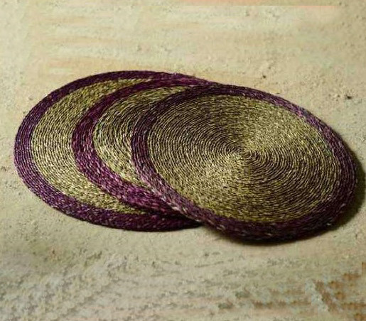 Sabai grass & palm leaf place mats