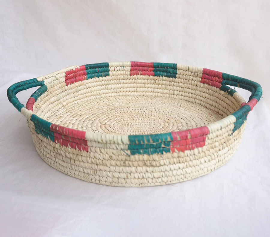 Date palm leaf & sabai grass basket