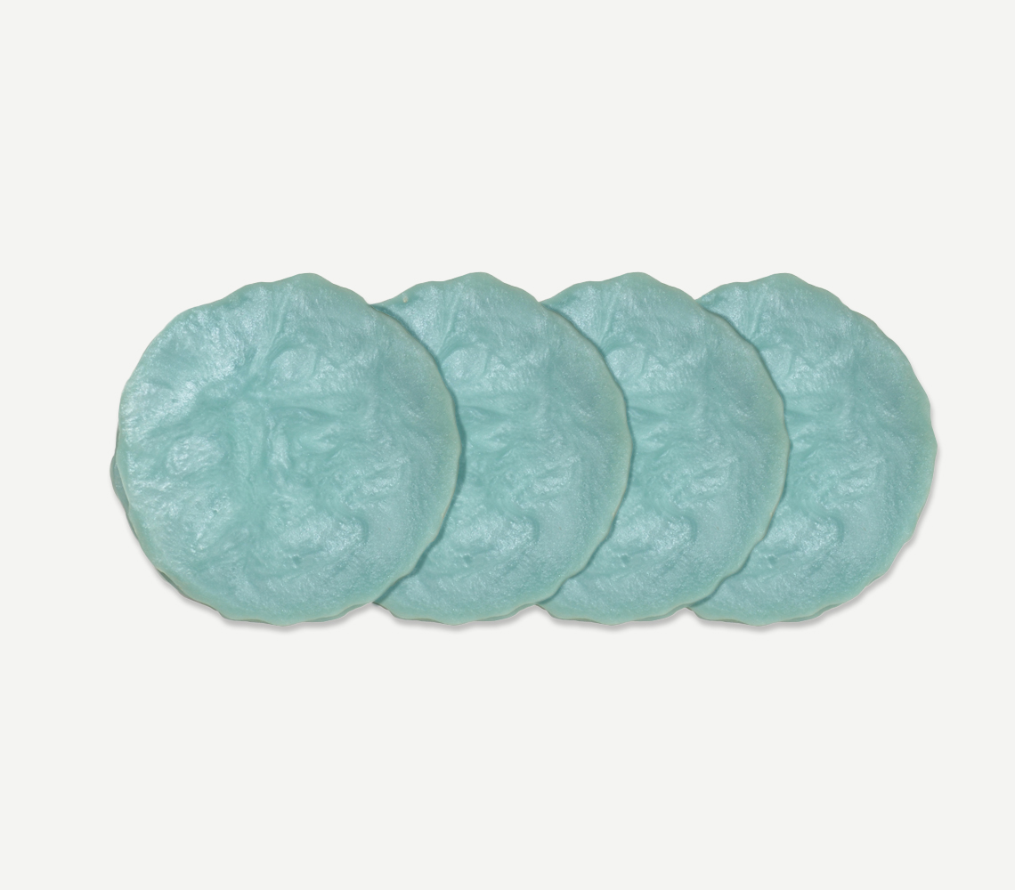 Aqua resin coasters (set of 4)