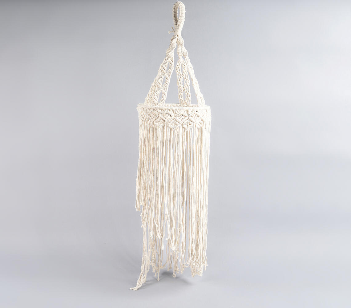 Bohemian macrame hanging lamp