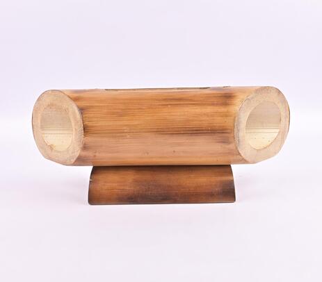 Hand cut bamboo amplifier cum mobile stand