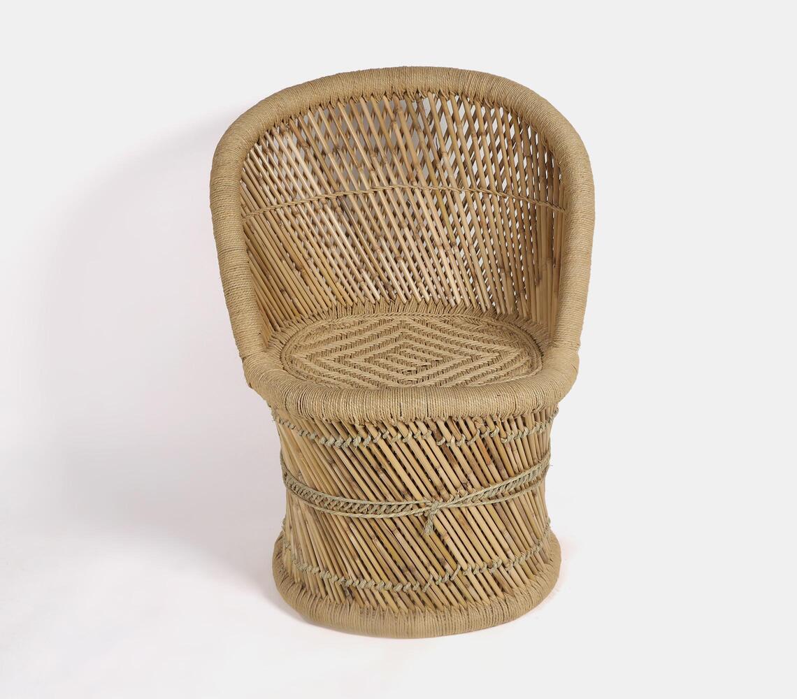 Handwoven wicker classic chair