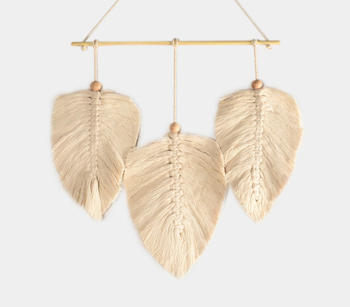 Leaf Trinity macrame wall hanging