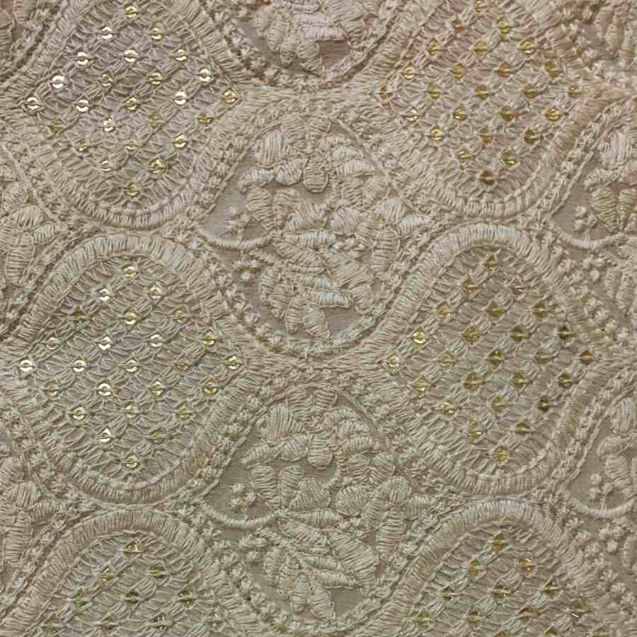 Close-up of chikankari embroidery
