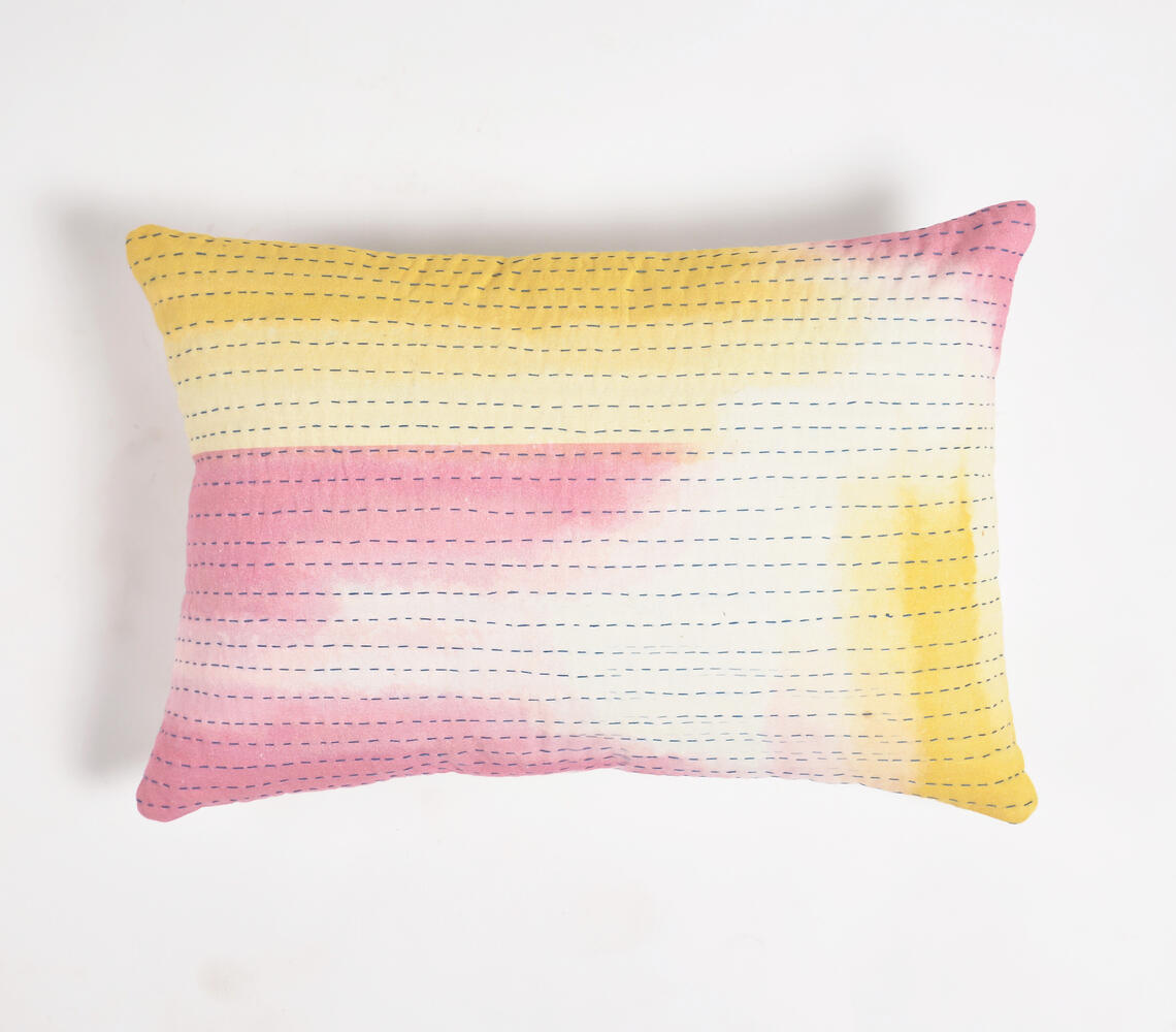 Summer watercolor cotton cushion cover