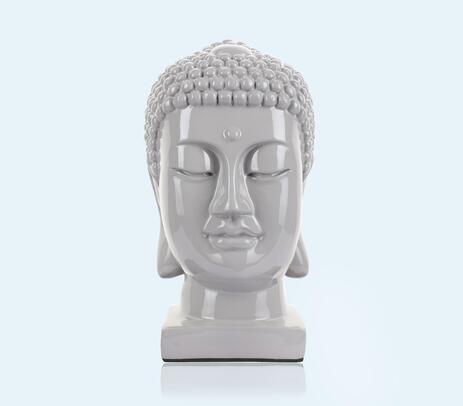 Handmade serene buddha portrait bust showpiece