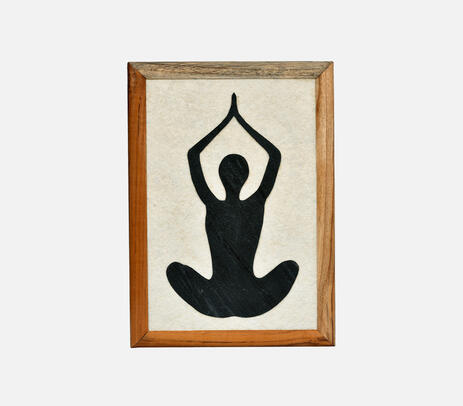 Mosaic stone yoga wall decor