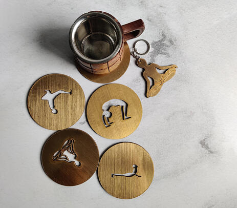 Surya namaskar coasters