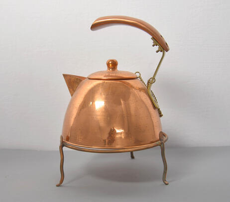 Handmade copper kettle with stand