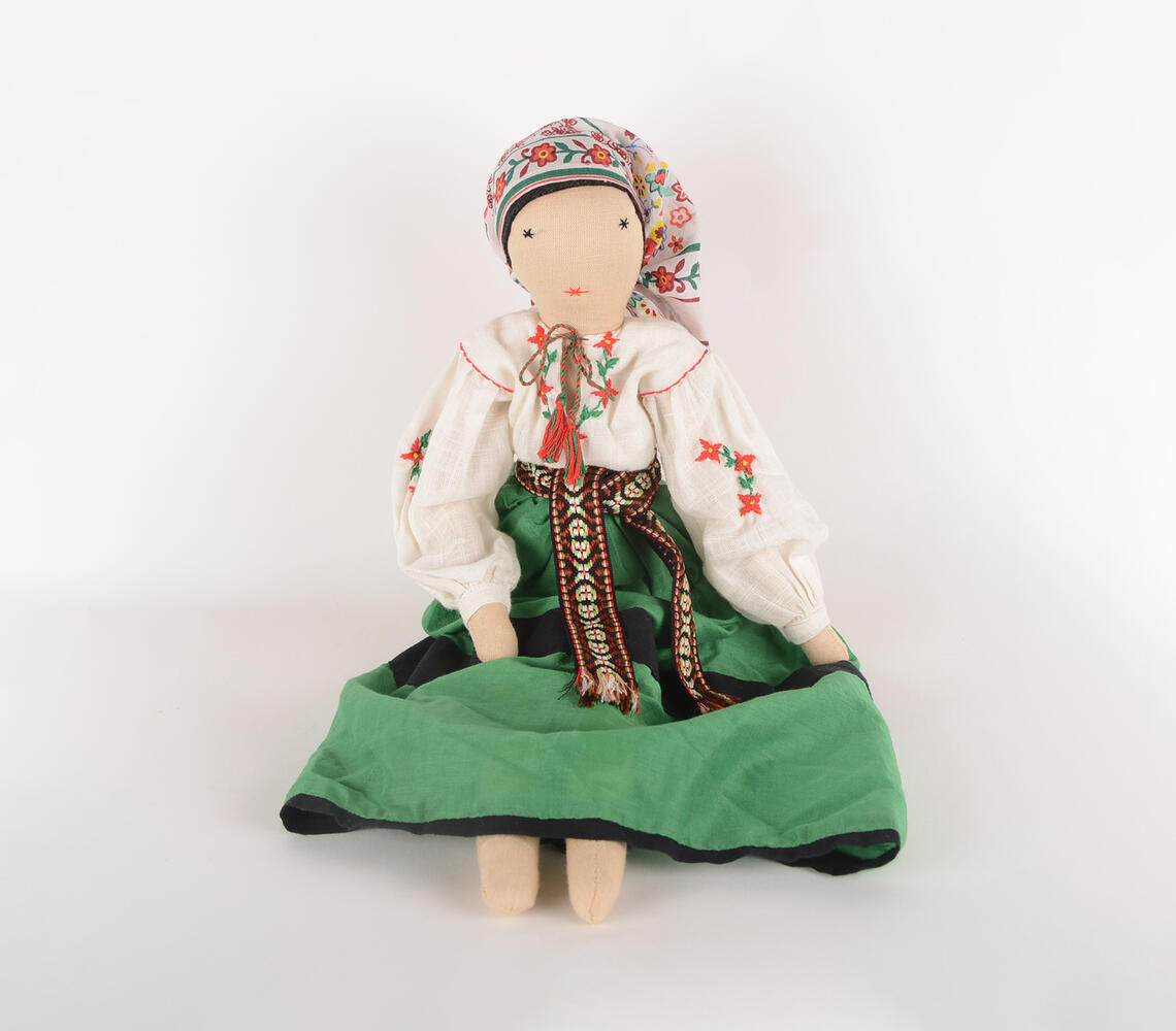 Handmade upcycled countryside girl doll