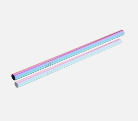 Stainless steel rainbow straw