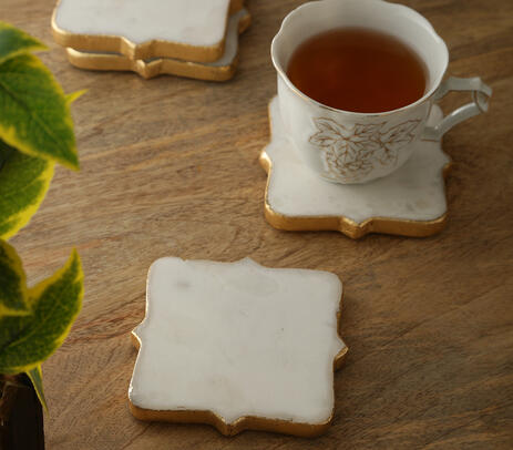 Handmade marble square coasters