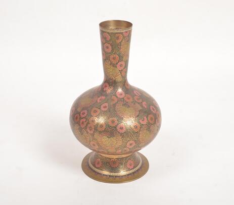 Handmade metal floral vase