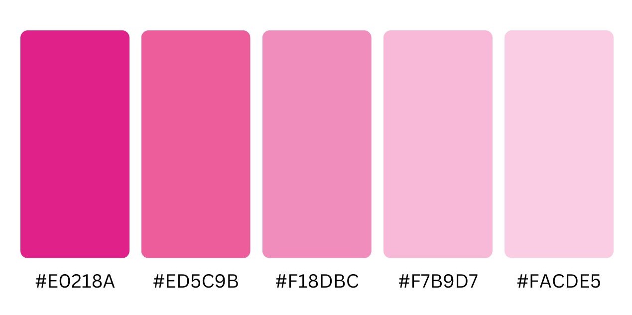 Barbie pink swatches