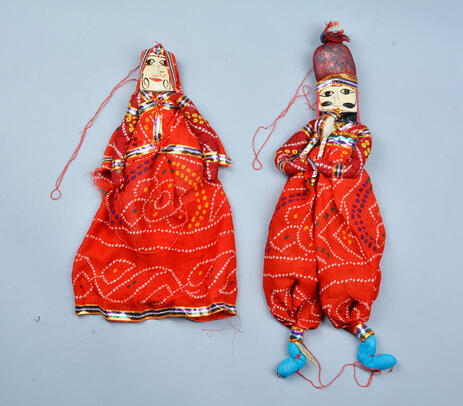 Hand stitched cotton large puppet dolls