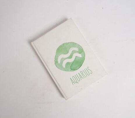 Handmade aquarius paper notebook