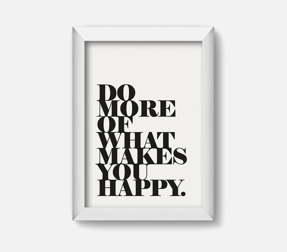 Acrylic & wood do what makes you happy wall frame
