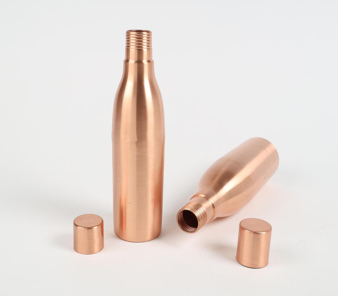 Copper classic bottles with narrow neck