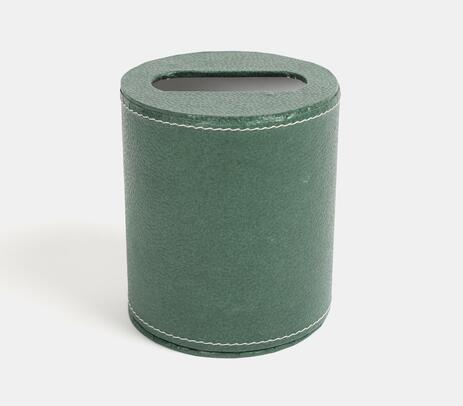 Eco leather round tissue box