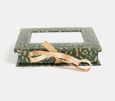 Eco leather botanical photo frame cum box