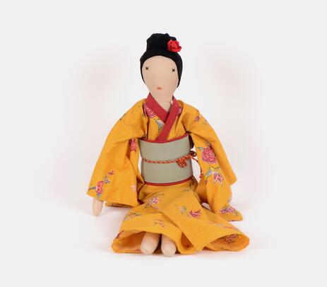 Handmade cotton hanbok soft doll